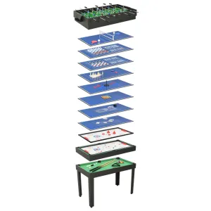 15-in-1 Multi Game Table 121x61x82 cm Black