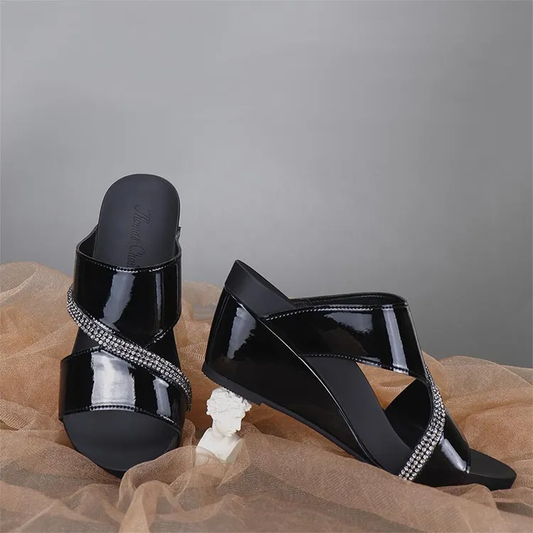 [20% off at cart] Diamond Strap Dinner Wedges