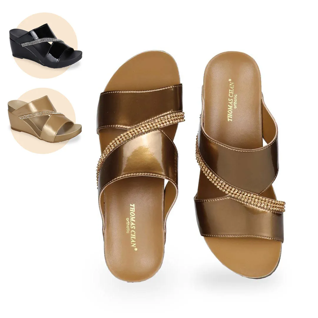 [20% off at cart] Diamond Strap Dinner Wedges