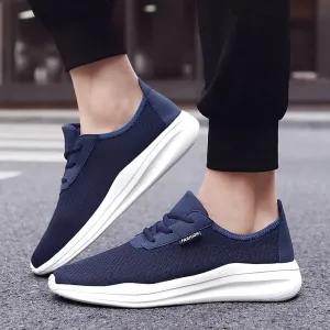 2021 New Men Shoes Casual Sneakers Breathable Mesh Lace-Up Lightweight Mens Shoe Fashion Walking Jogging Sneaker Tenis Masculino