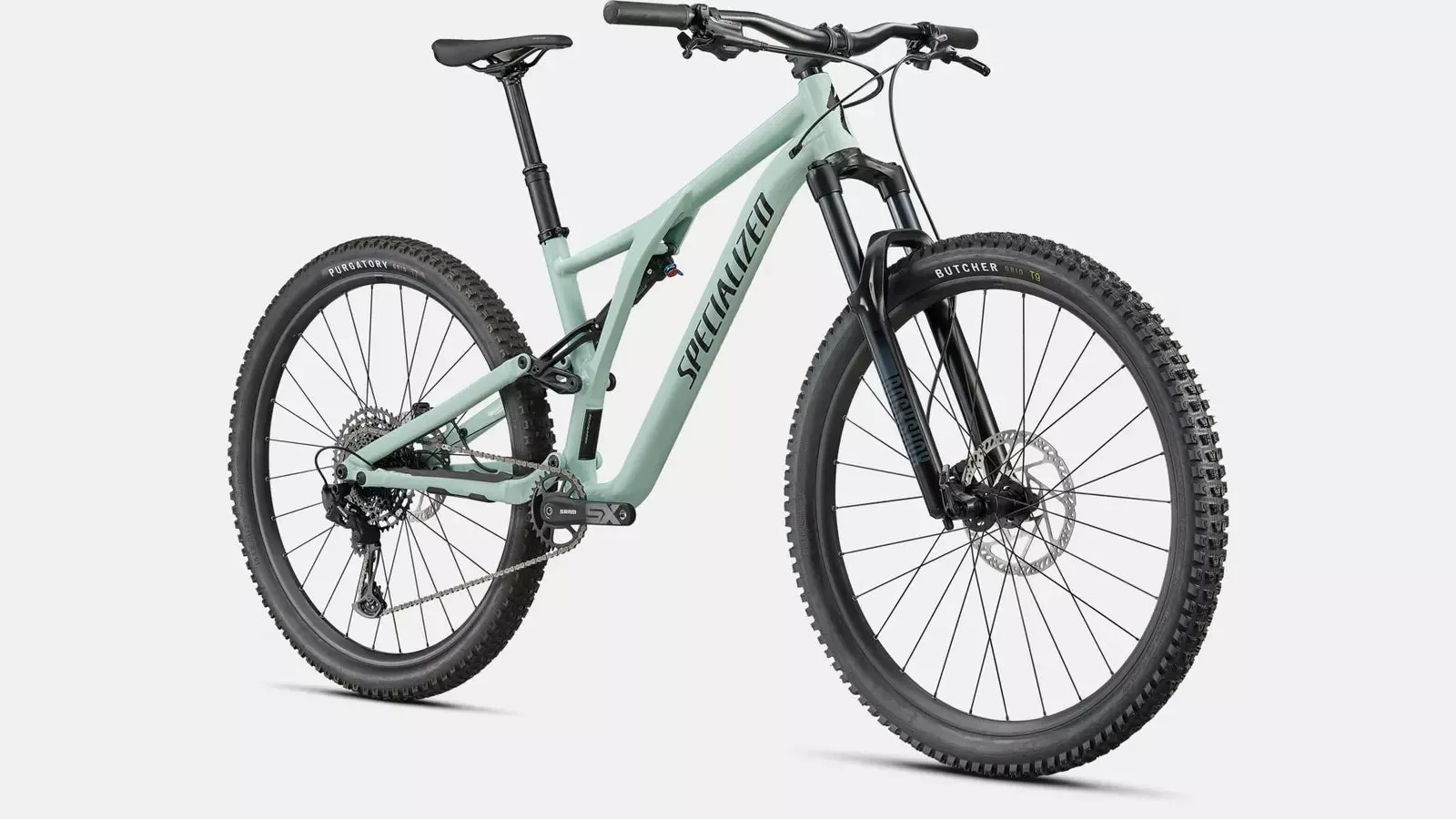 2022 Specialized Stumpjumper 29" Alloy Mountain Bike - S5, Gloss Ca White Sage / Black