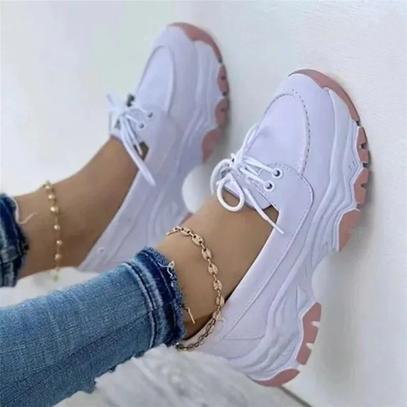 2024 Women Sneakers Platform Casual Breathable Sport Design Vulcanized Shoes Fashion Tennis Female Footwear Zapatillas Mujer