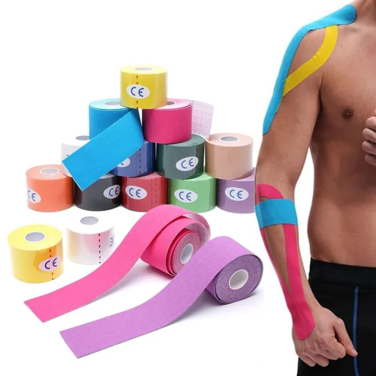 3 PCS Muscle Tape Physiotherapy Sports Tape Basketball Knee Bandage, Size: 2.5cm x 5m(Purple)