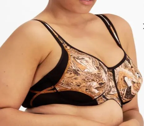 4 x Berlei Electrify Underwire Non-Contour Print Bra Brown Multi Y556wp