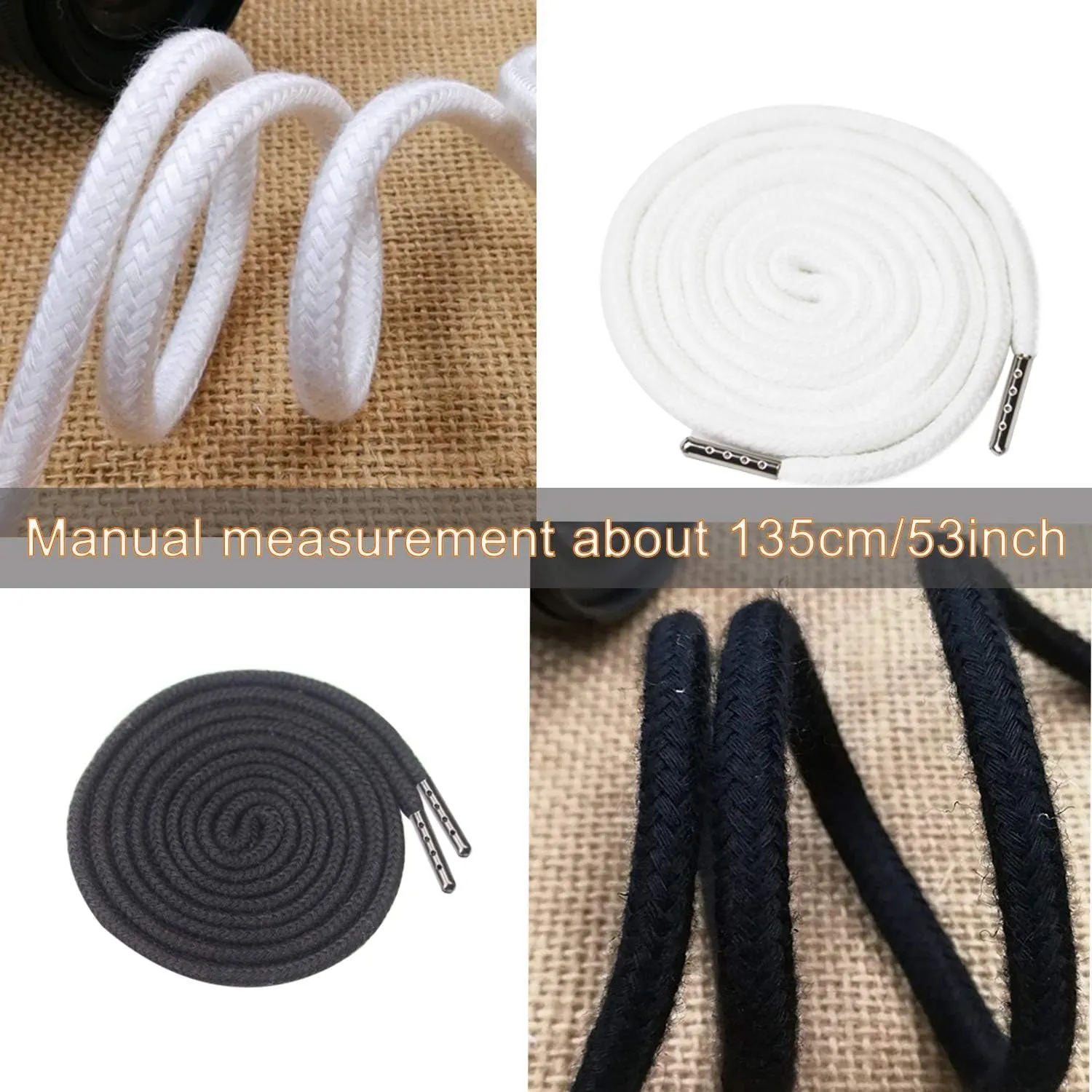 8 Pieces Drawstring Cords Replacement Drawstrings with Easy Threaders for Sweatpants Shorts Pants Jackets Coats (8 Pieces)