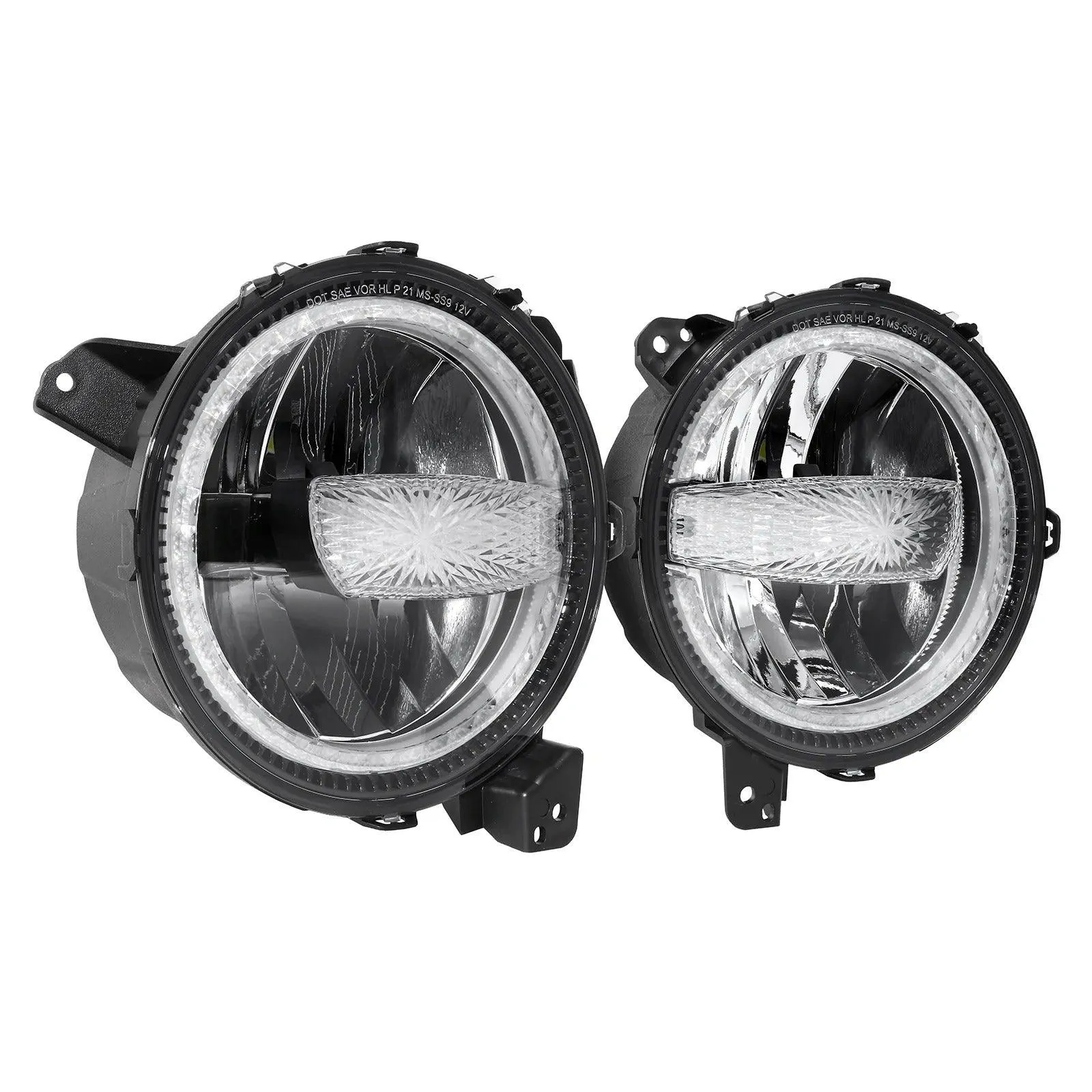 9 Inch 120W 9000 Lumens LED Headlights With Halo Ring DRL