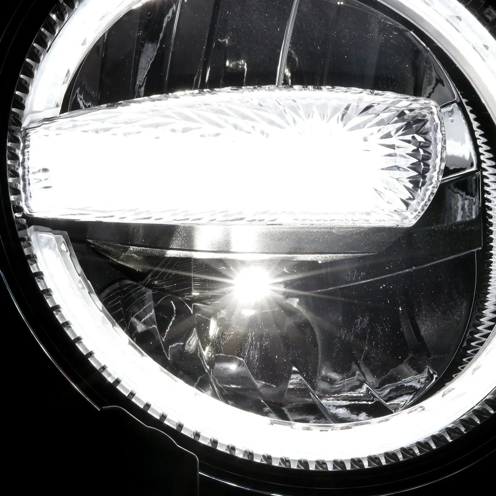 9 Inch 120W 9000 Lumens LED Headlights With Halo Ring DRL