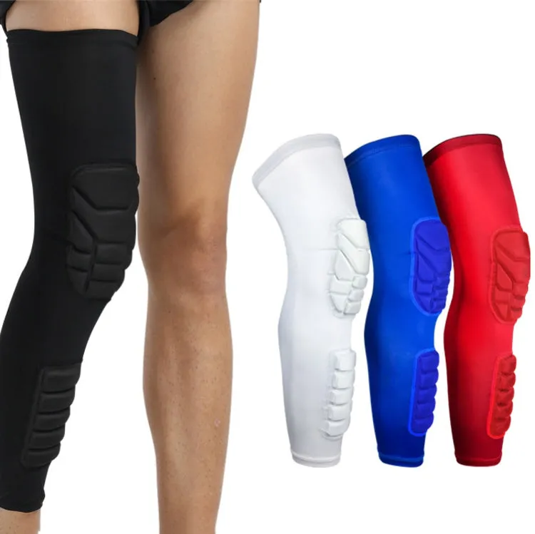 A Pair  Extended Sports Knee Pads Thigh and Calf Cover Outdoor Climbing Football Basketball Riding Protective Gear, Specification: XL (White)