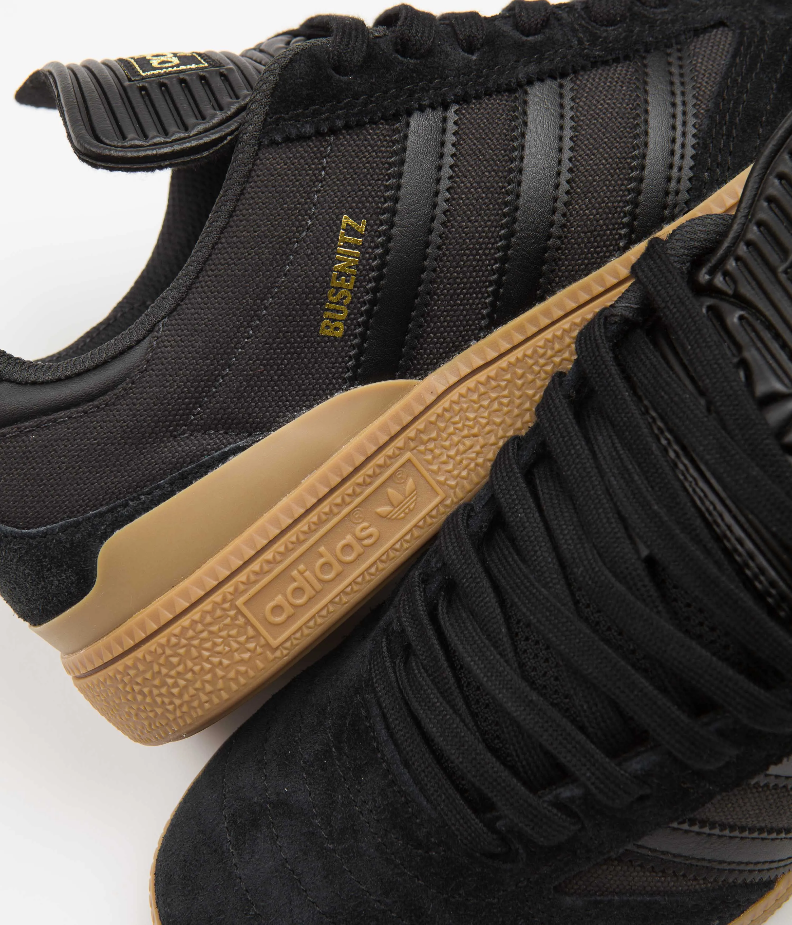 Adidas Busenitz Shoes - Core Black / Carbon / Gold Metallic