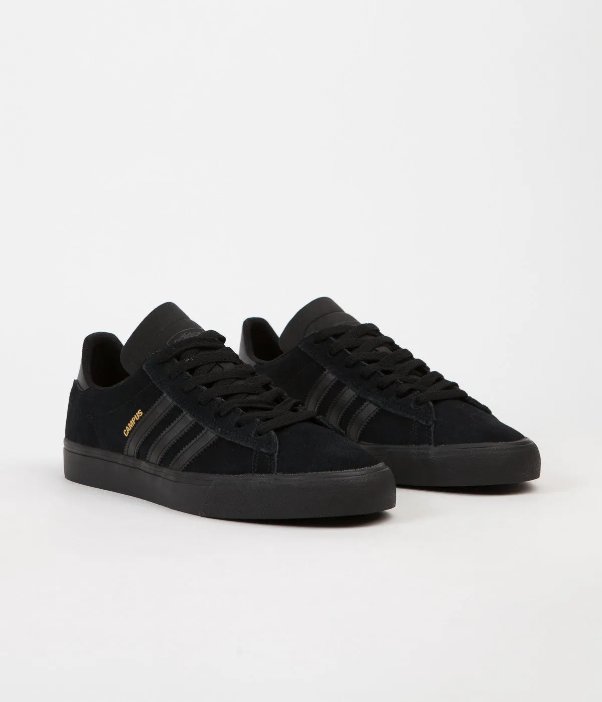 Adidas Campus Vulc II Shoes - Core Black / Core Black / Core Black