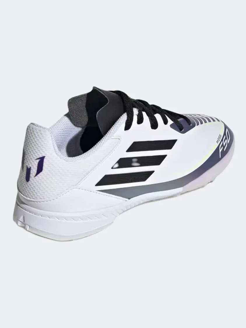 Adidas F50 League Tf Kids Turf Shoes White/Black/Purple