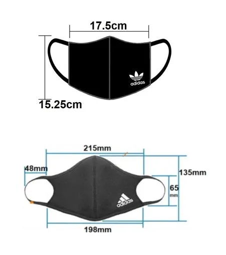 Adidas Face Covers 3pcs in Pack H34578 - Large size