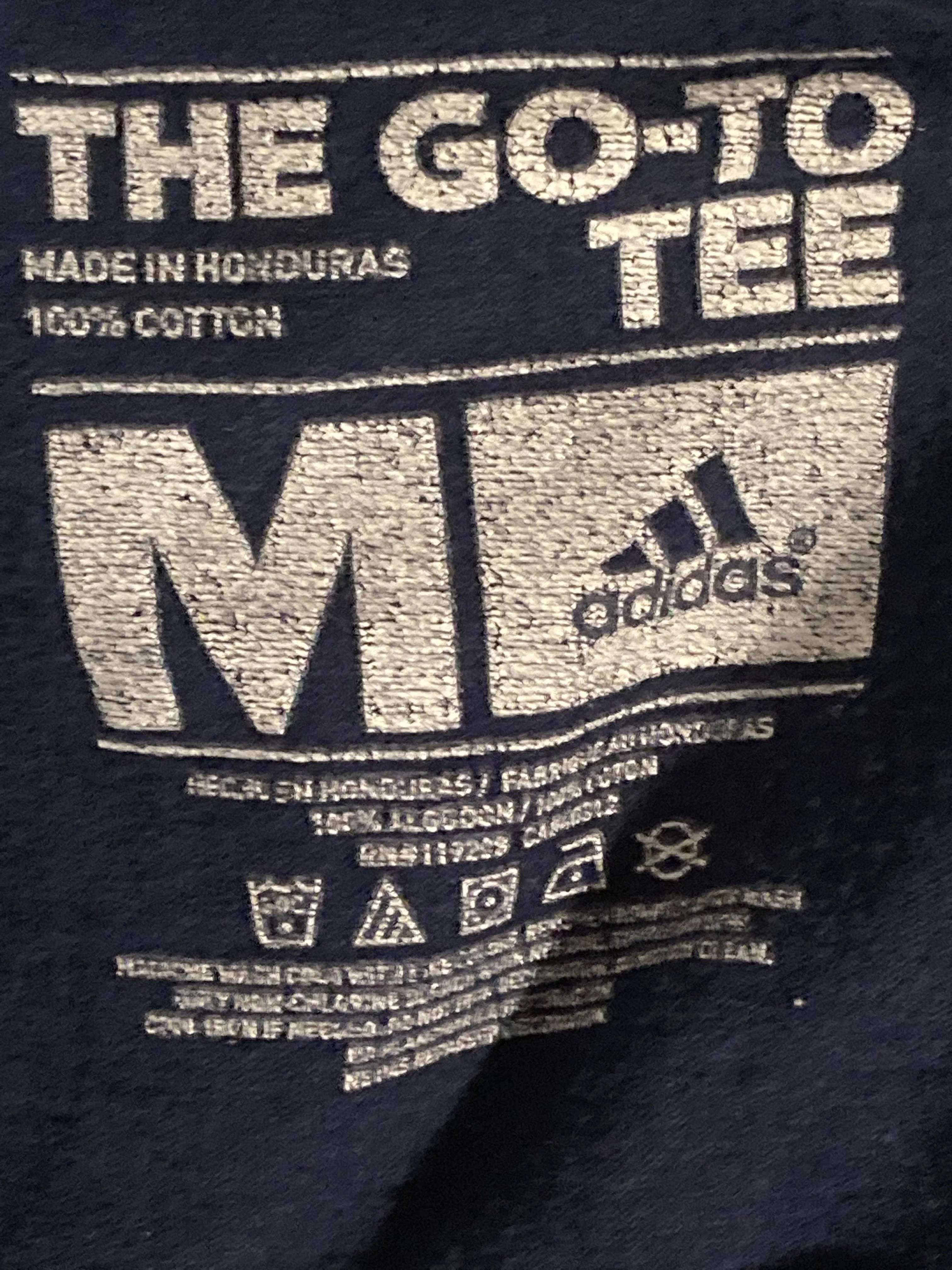 ADIDAS "RISE TO THE OCCASION" MICHIGAN WOLVERINES Graphic Print The Go To Tee Adult M Medium MD Blue T-Shirt Tee Shirt