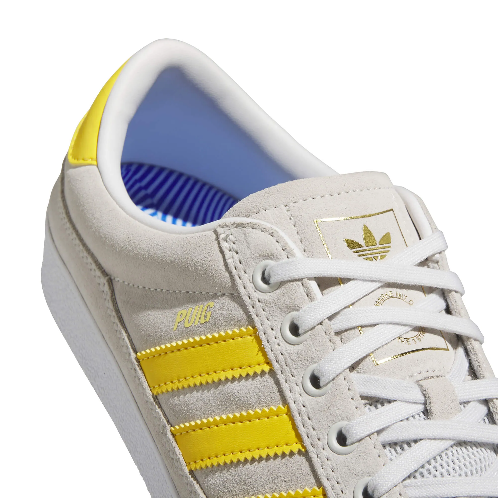 Adidas Skateboarding Puig Shoes | White / Gold / White