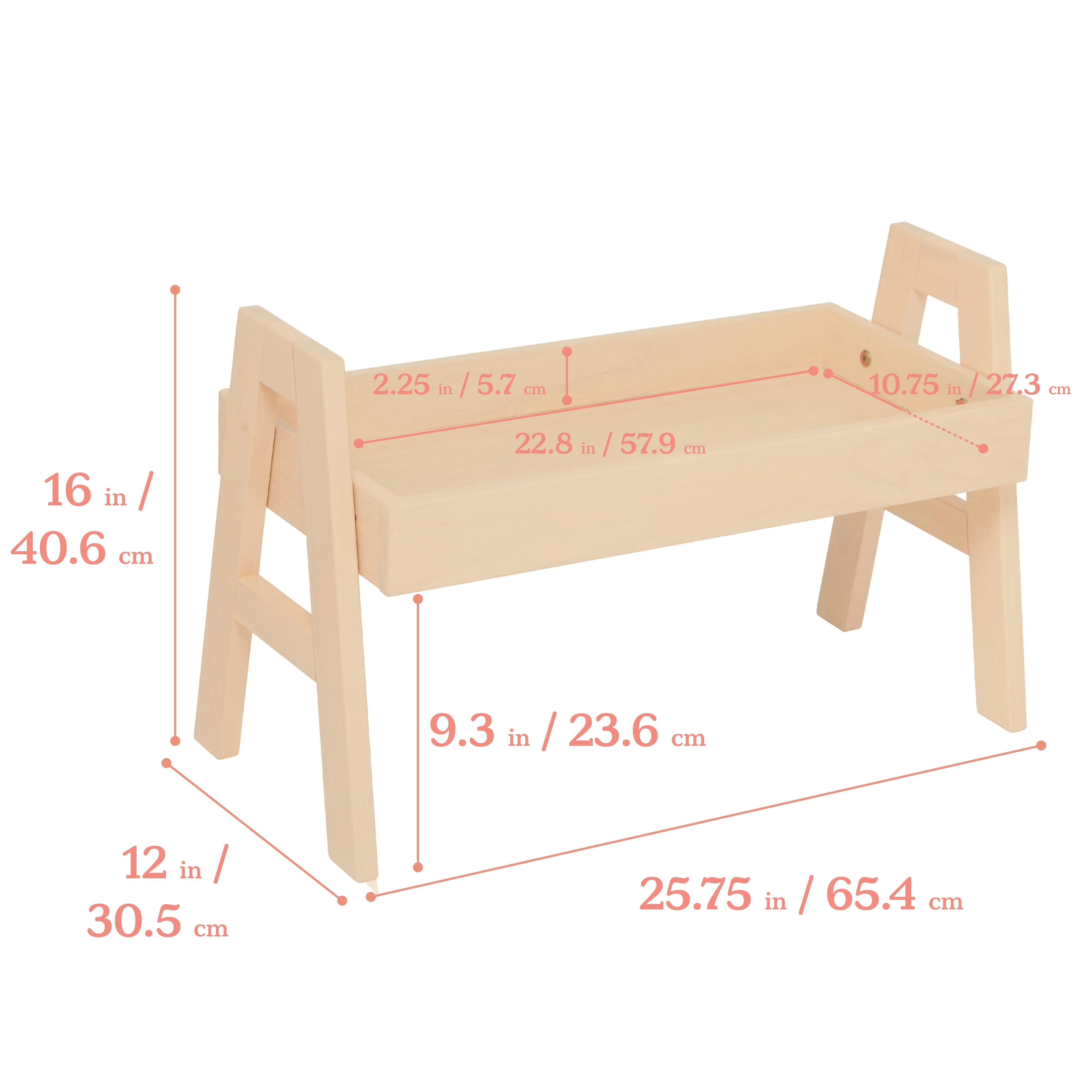 Adjustable Stacking Shelf with Full Edge