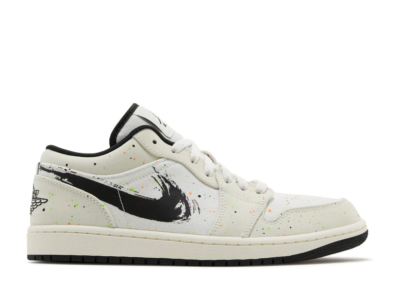 Air Jordan 1 Low ‘Brushstroke Swoosh – Paint Splatter’ Everlasting Sneaker