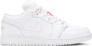 Air Jordan 1 Low GS Aurora Green, white