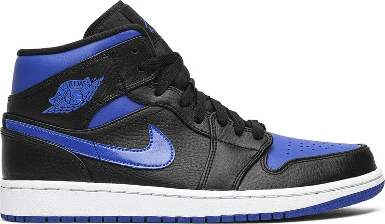 Air Jordan 1 Mid Black Hyper Royal, blue