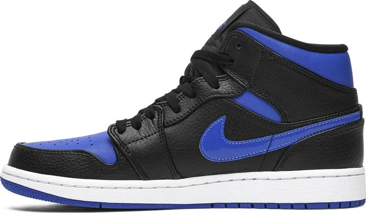 Air Jordan 1 Mid Black Hyper Royal, blue