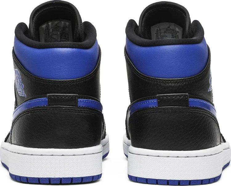 Air Jordan 1 Mid Black Hyper Royal, blue