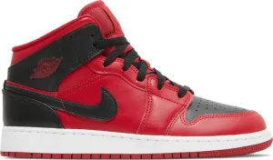 Air Jordan 1 Mid GS Reverse Bred, red