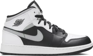 Air Jordan 1 Mid GS White Shadow sneakers, white