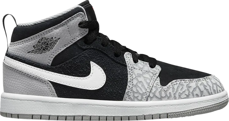 Air Jordan 1 Mid SE PS Elephant Toe, gray