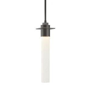 Airis Small Mini Pendant 1-Light Seeded Clear Glass (II) in Oil Rubbed Bronze