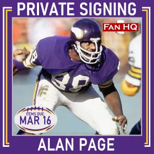 Alan Page Private Signing Autograph (Your Item)