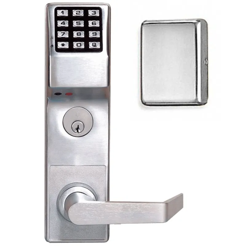 Alarm Lock ETDLNS1G/26DV99 Networx Pushbutton Exit Trim, For Von Duprin 98/99, Includes Cylinder, Satin Chrome