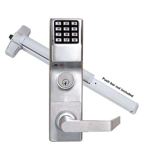 Alarm Lock Trilogy - ETDLNS1G - Networx Panic Exit Trim Keypad Digital Lock w/ Audit Trail - Marks 9900 Prep - Satin Chrome