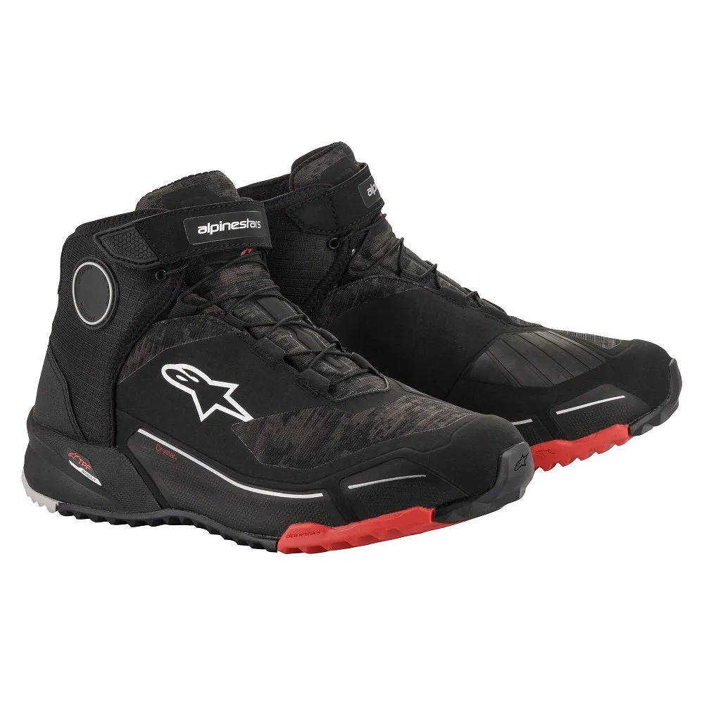 Alpinestars CR-X Drystar Riding Shoes Black Camo / Red