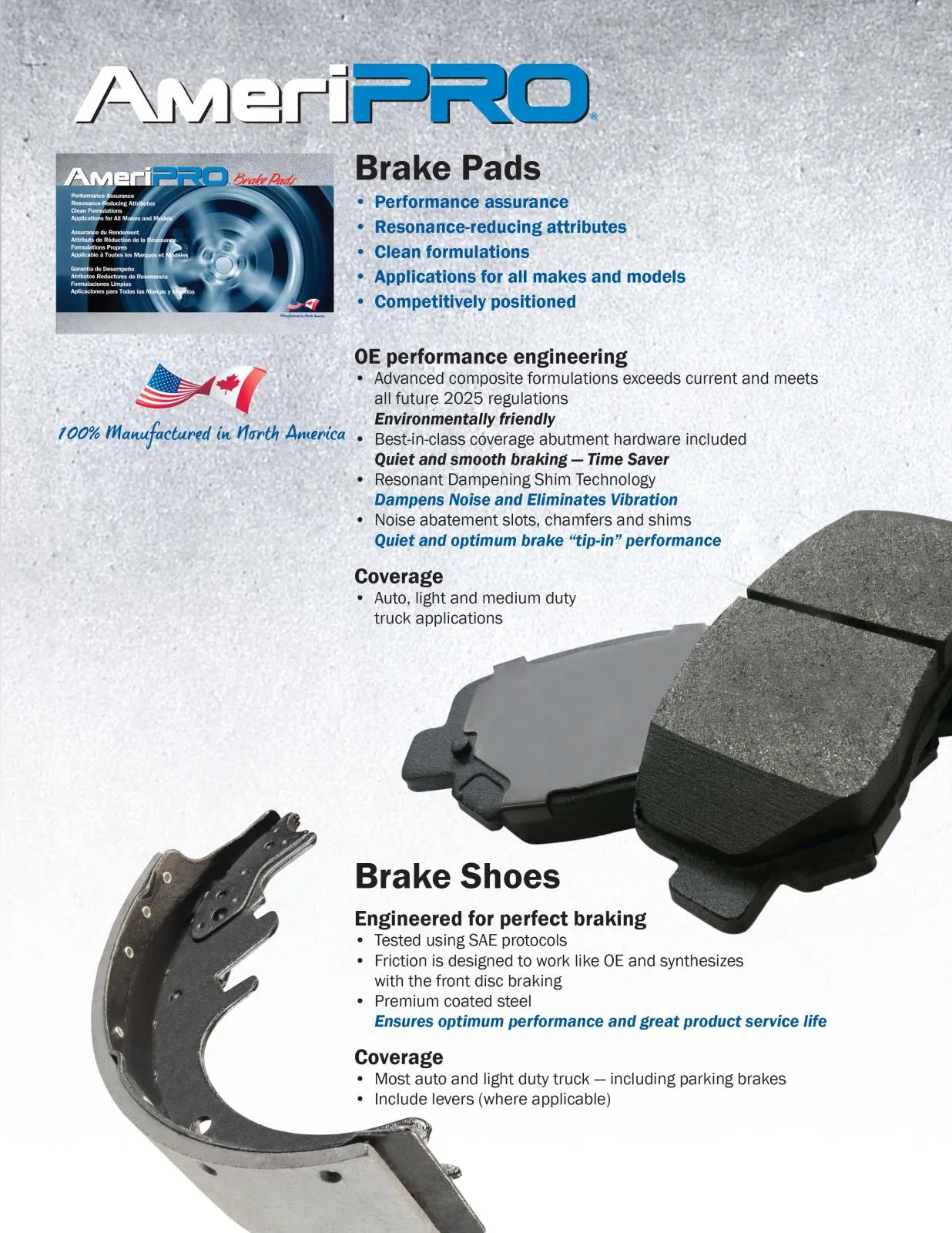 AME Disc Brake Pads Parking Brake Shoes for BMW 128i 2008 2009 2010 2011