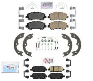 AmeriBRAKES Ceramic Brake Pads Parking Shoes Fits for 2019-2021 Nissan Maxima