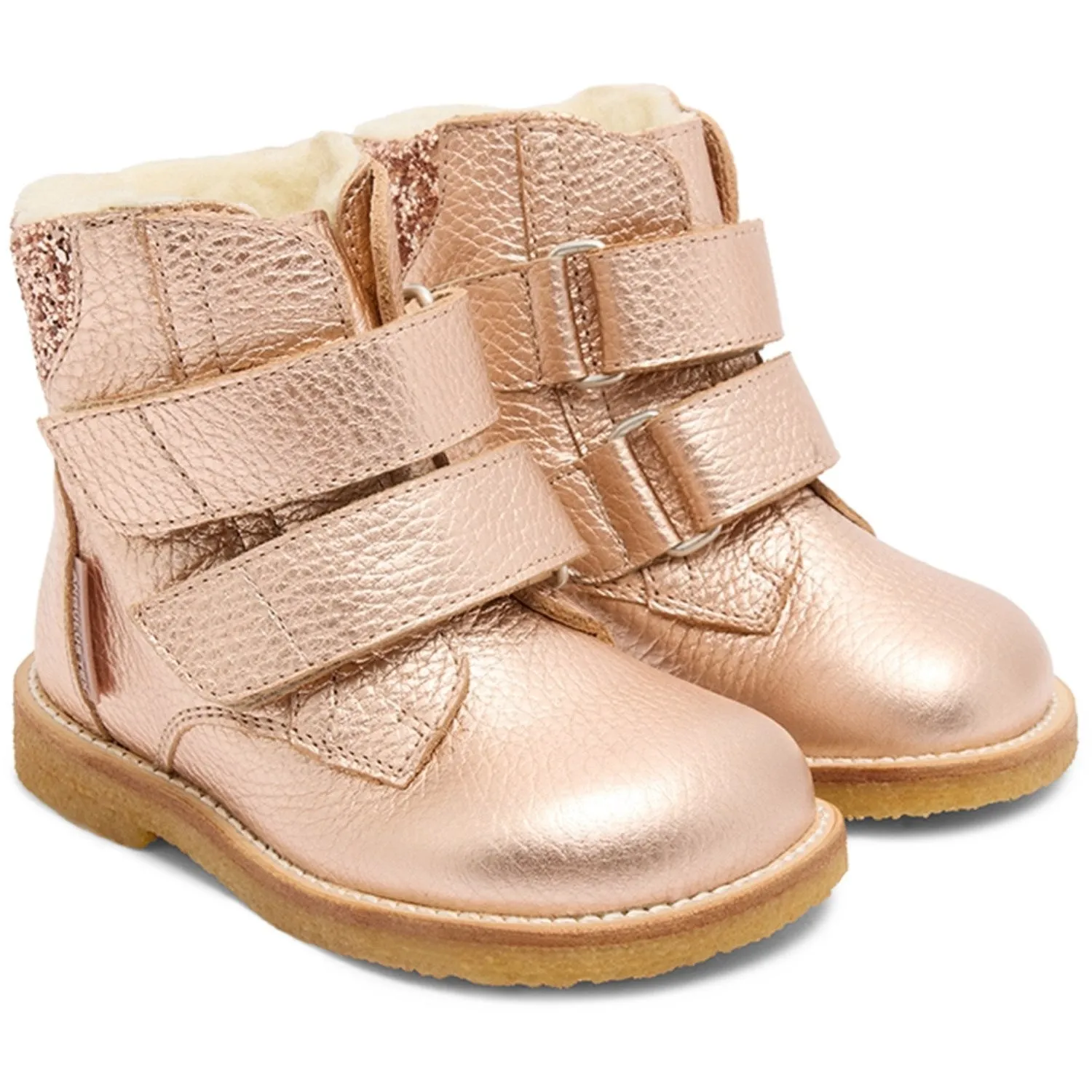 Angulus Copper/Maple Glitter Tex-Boot Med Glitter Og Velcro Closure