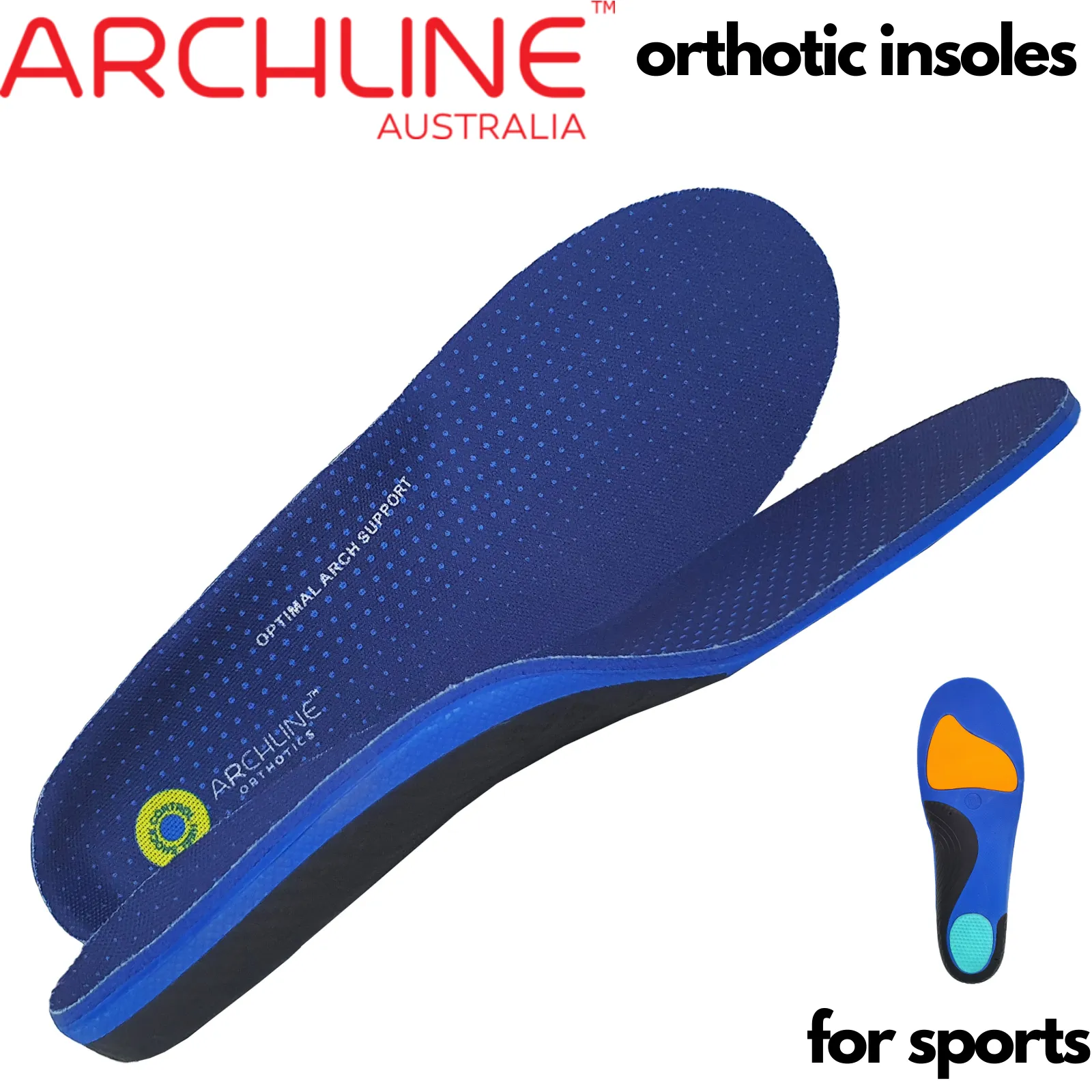 Archline Active Orthotics Full Length Arch Support - For Sports & Exercise