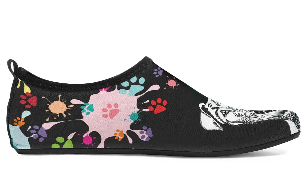 Artsy Schnauzer Aqua Barefoot Shoes