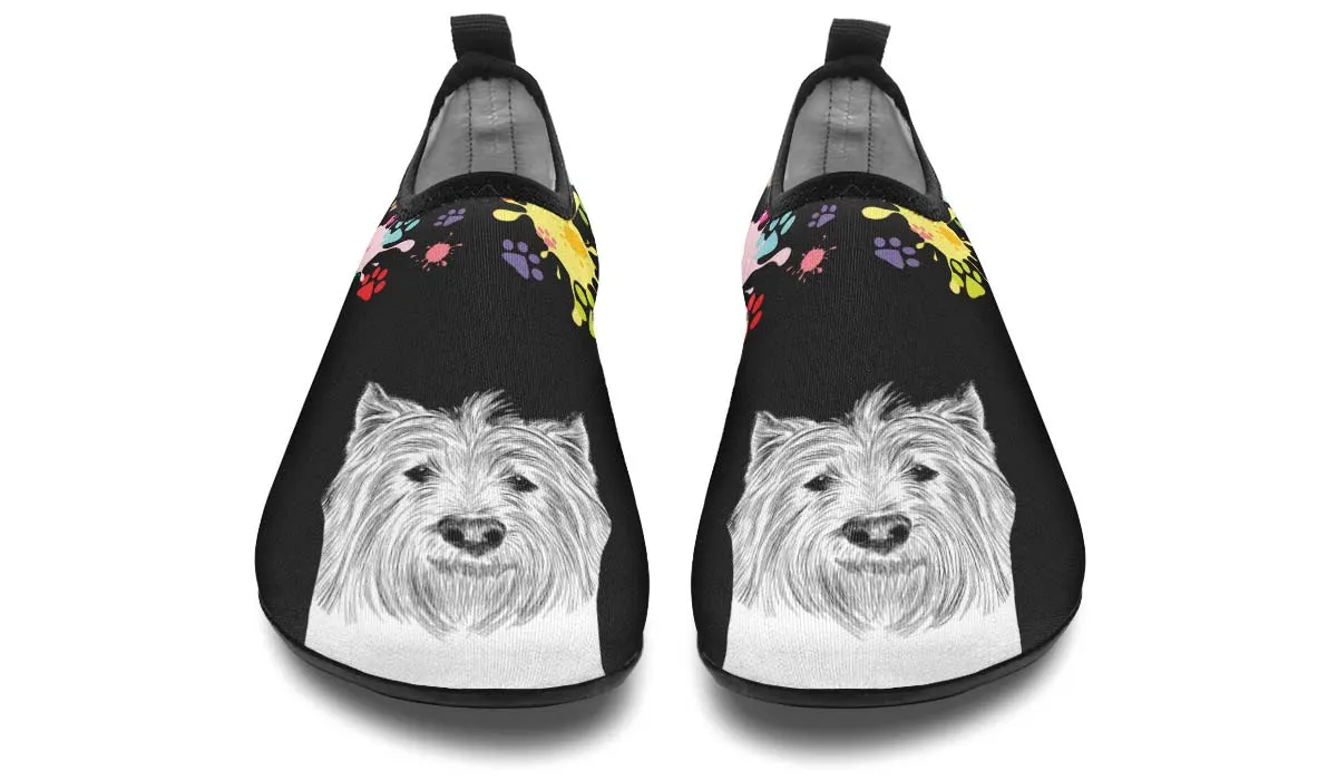 Artsy Westie Aqua Barefoot Shoes