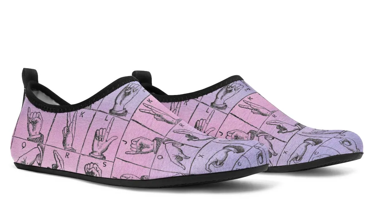 ASL Watercolor Aqua Barefoot Shoes