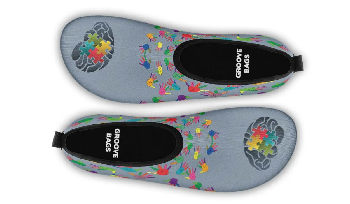 Autism Knowledge Aqua Barefoot Shoes