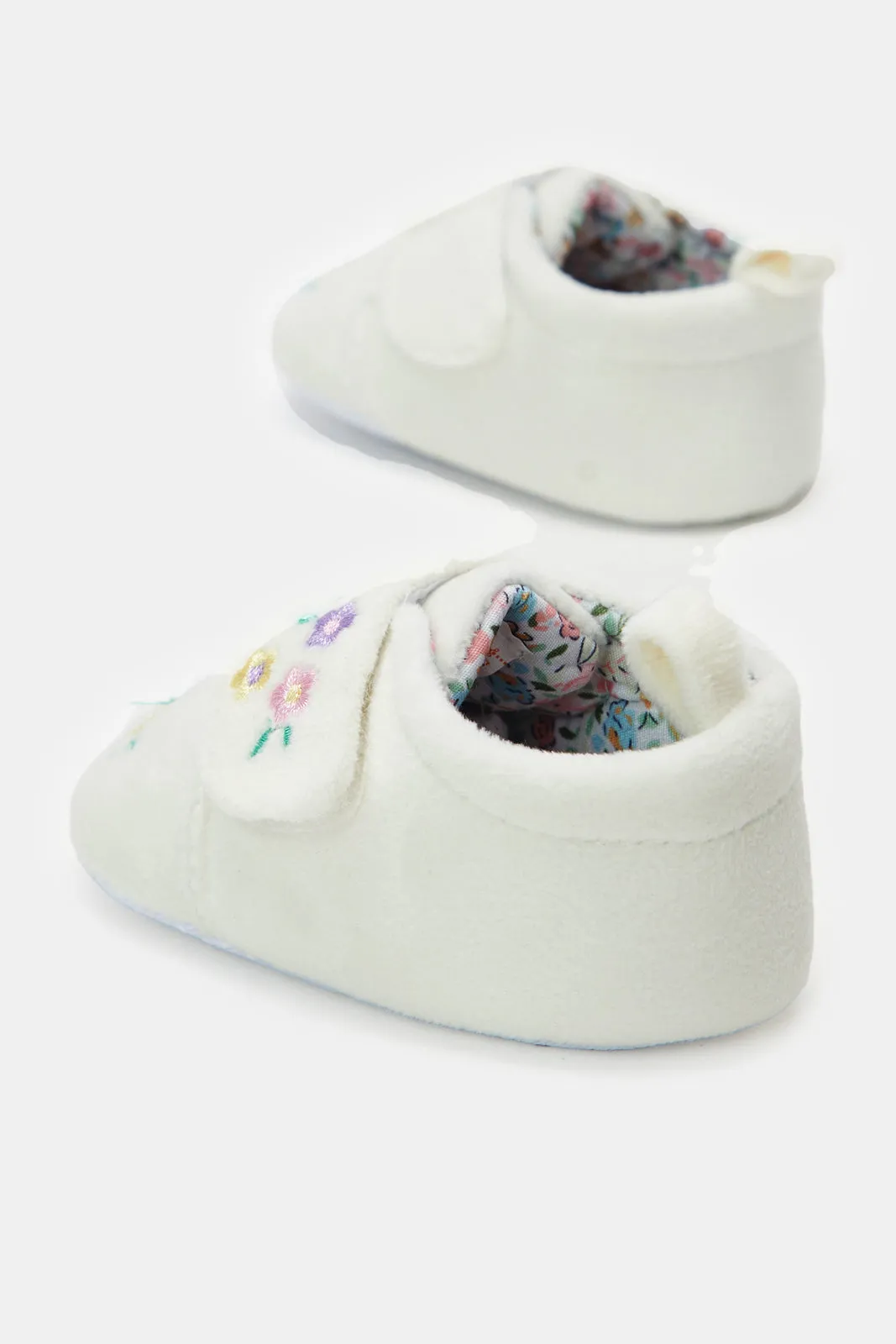 Baby White Bunny Pram Shoes