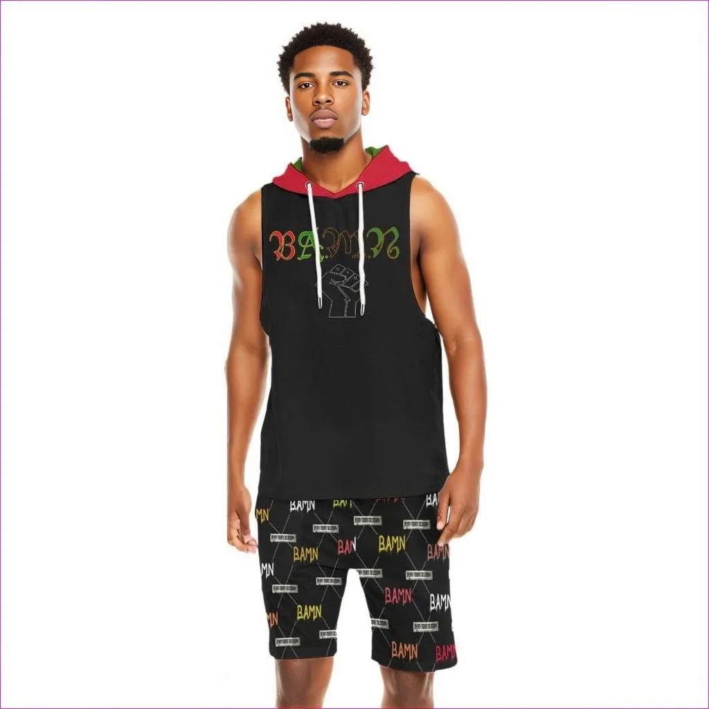 B.A.M.N - By Any Means Necessary Men's Sleeveless Vest And Short Set