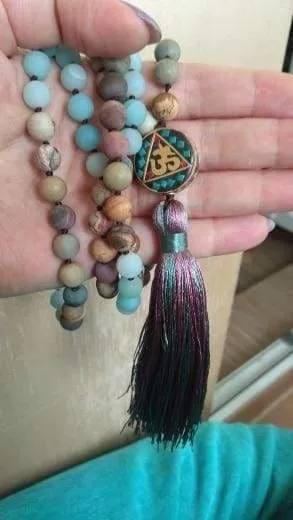 Beautiful Natural Stone Mala Necklace