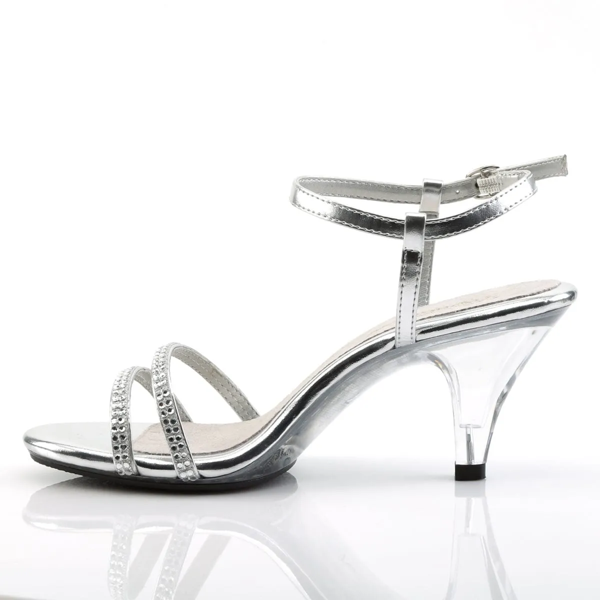 BELLE-316 Silver Metallic Pu/Clear