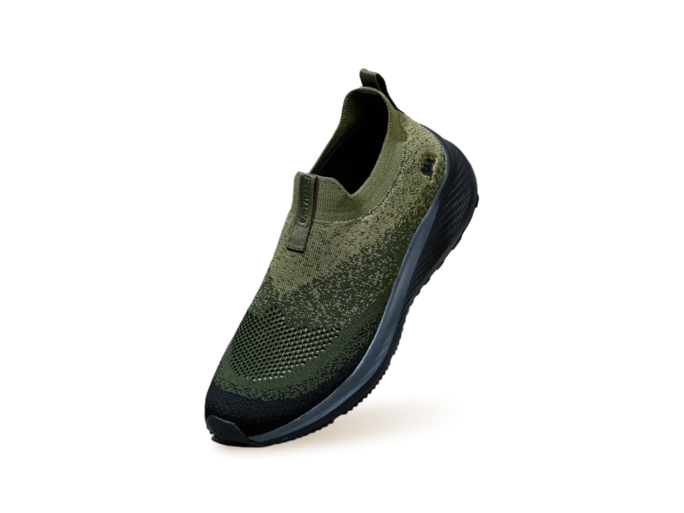 Blend Knit Slip Ons : Olive-Black