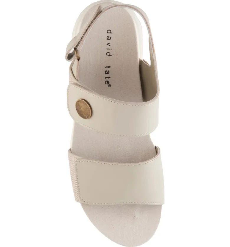 Bone Nappa Leather Slingback Sandal