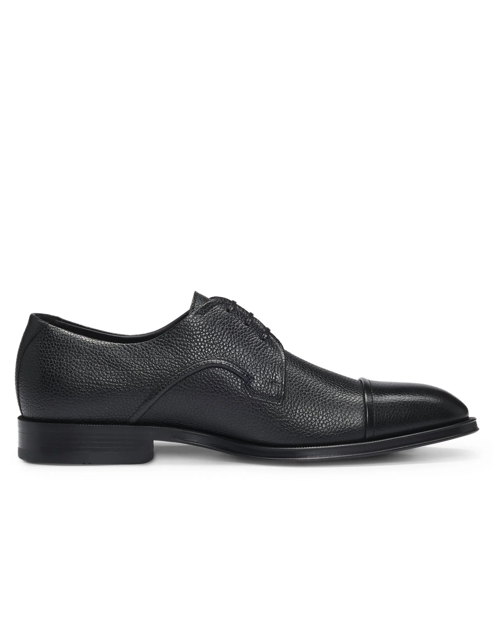 Boss Grained-Leather Derby Shoes with Anti-Slip Sole - Black