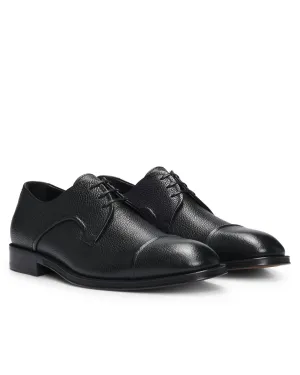 Boss Grained-Leather Derby Shoes with Anti-Slip Sole - Black