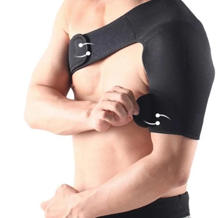 Breathable Adjustable Shoulder Support Brace Unisex Sport Compression Brace Strap Wrap Shoulder Belt, Size:Left Shoulder