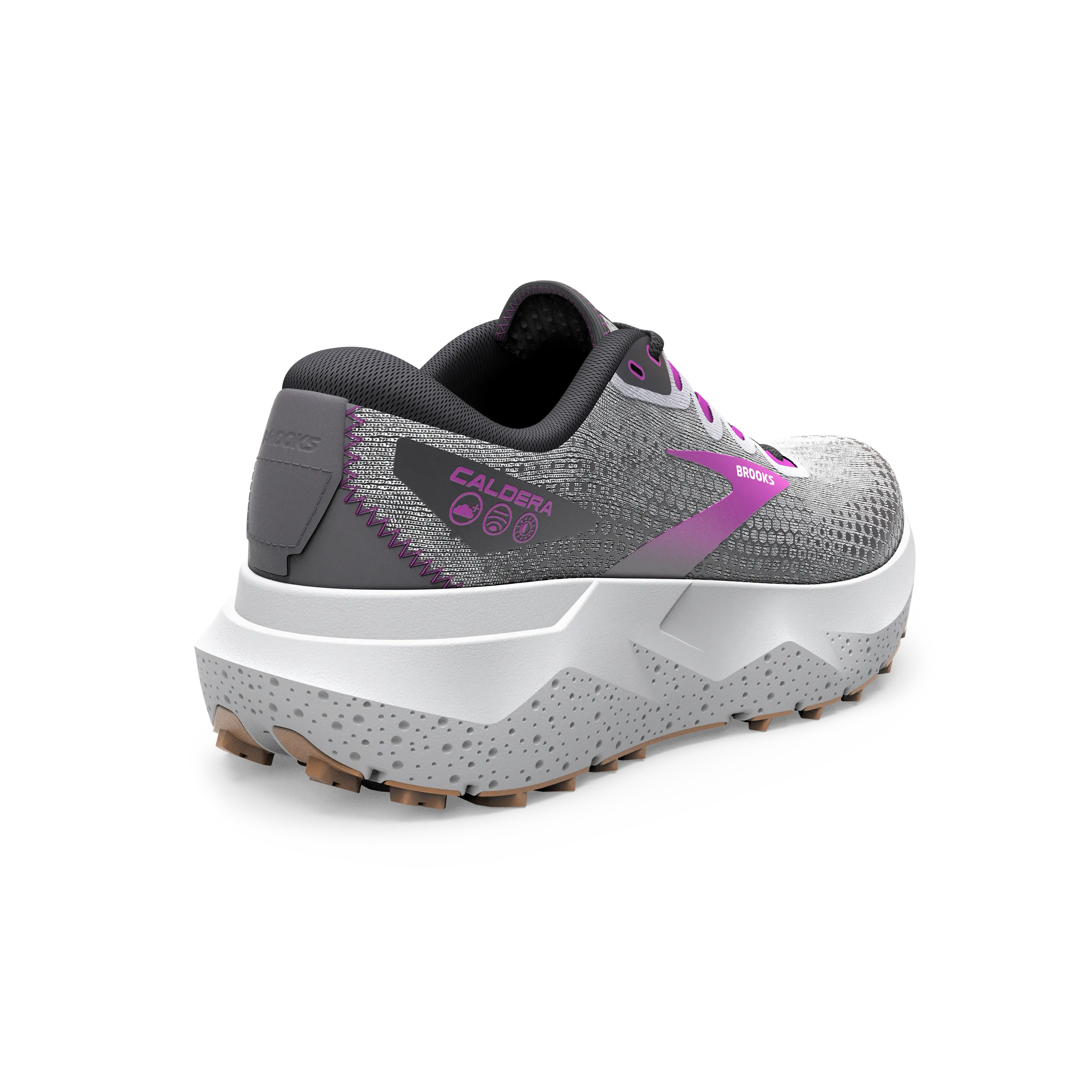 Brooks Caldera 6 (B Width) - Oyster/Blackened Pearl/Purple (Womens)